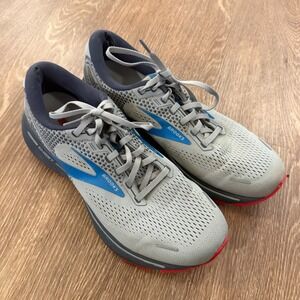 Brooks Ghost 14 Running Shoes Mens 11 Grey Blue Good Condition 1103691D078